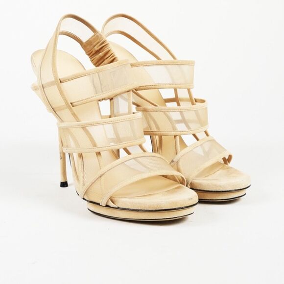 Y2K Gucci Tela Retino Heel Stiletto Sandals Platform